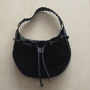 MICHAEL Michael Kors Y2K black velvet shoulder bag